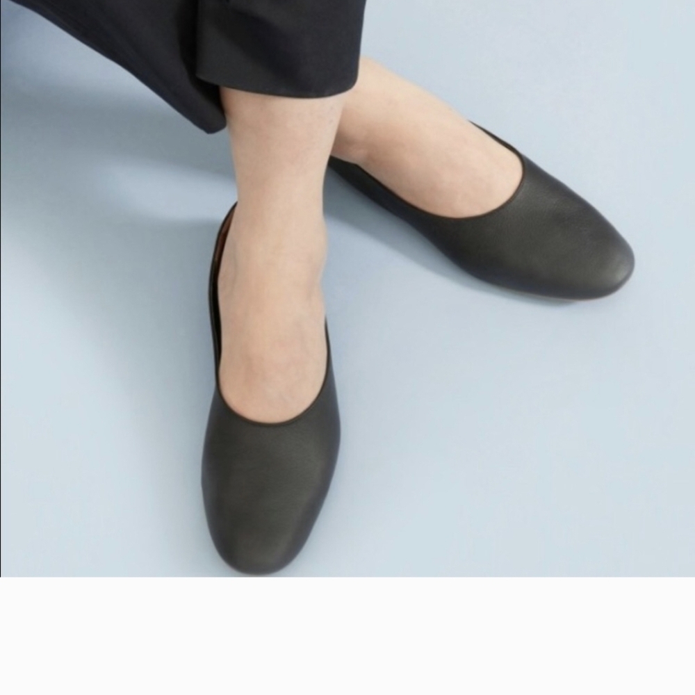 Everlane The Day Glove Black Leather Flats 10.5